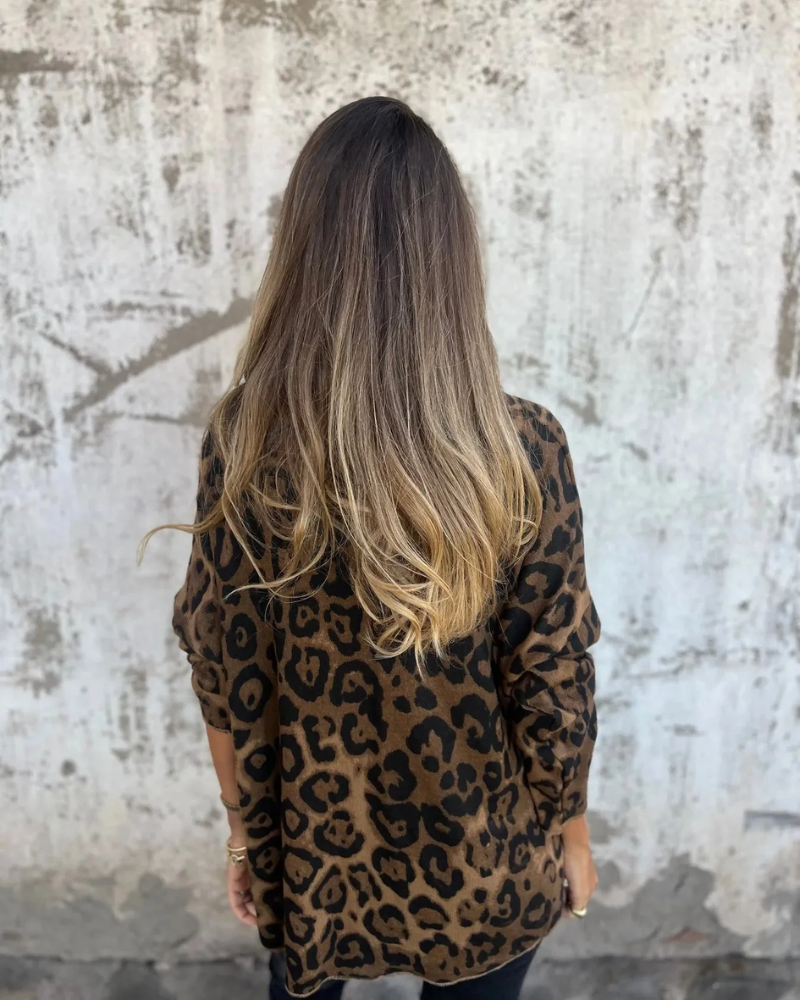 Claudine™ – Leopardmönstrad blus