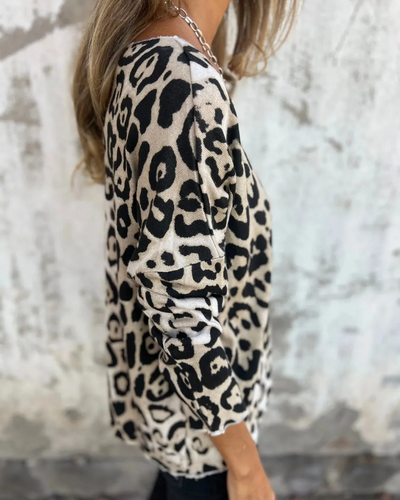 Claudine™ – Leopardmönstrad blus