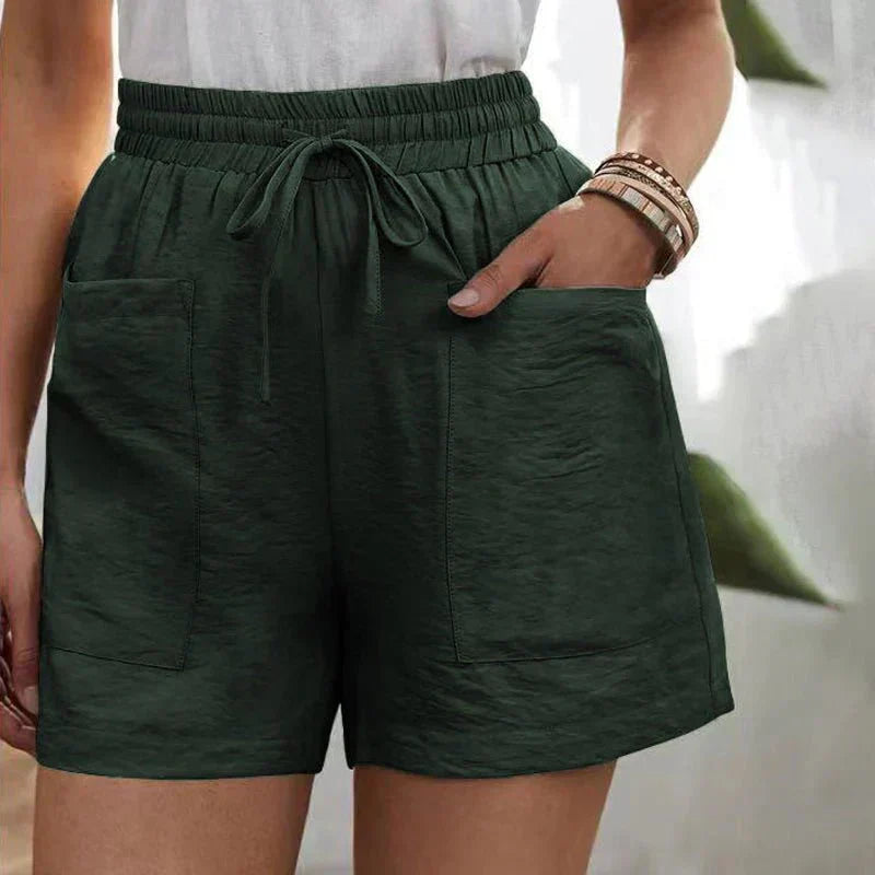 Alani | Bekväma Linneblandade Shorts