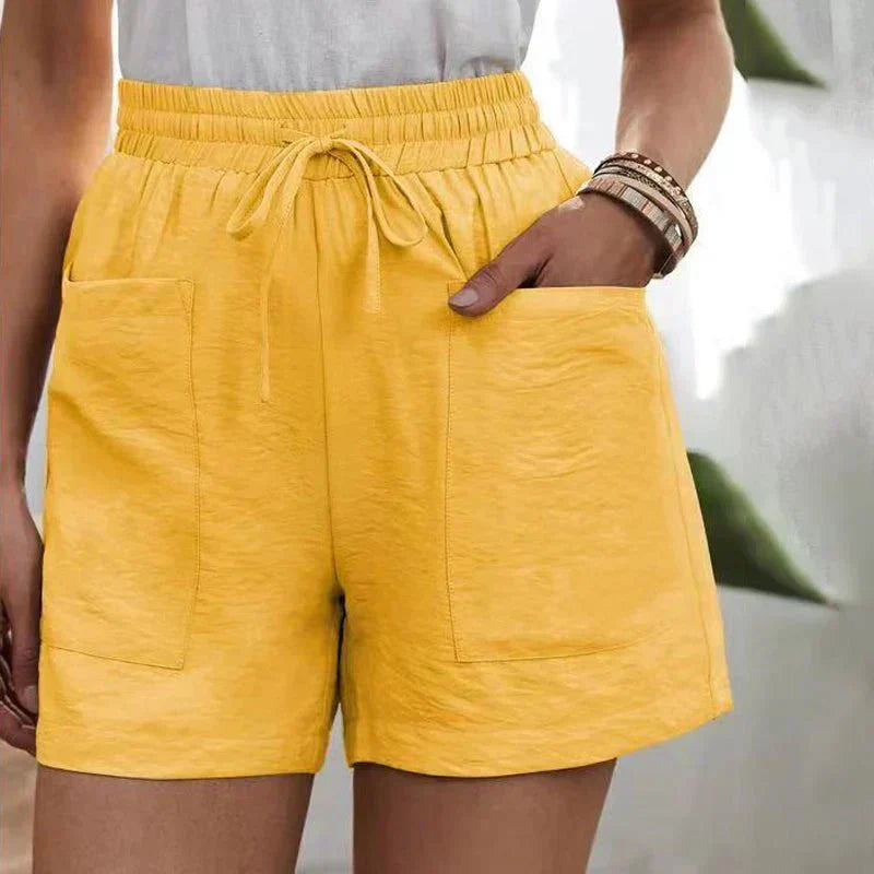Alani | Bekväma Linneblandade Shorts