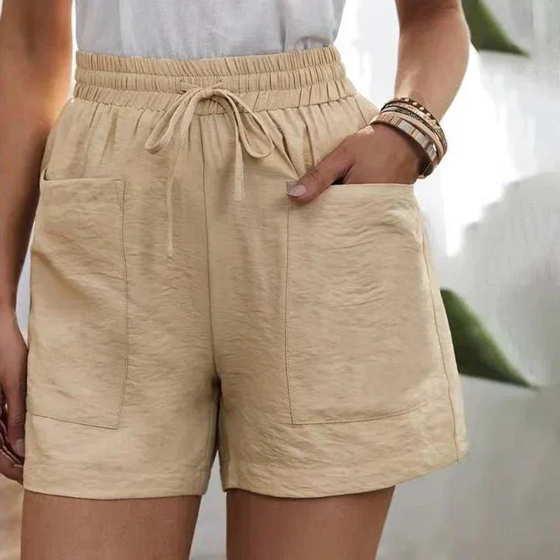 Alani | Bekväma Linneblandade Shorts