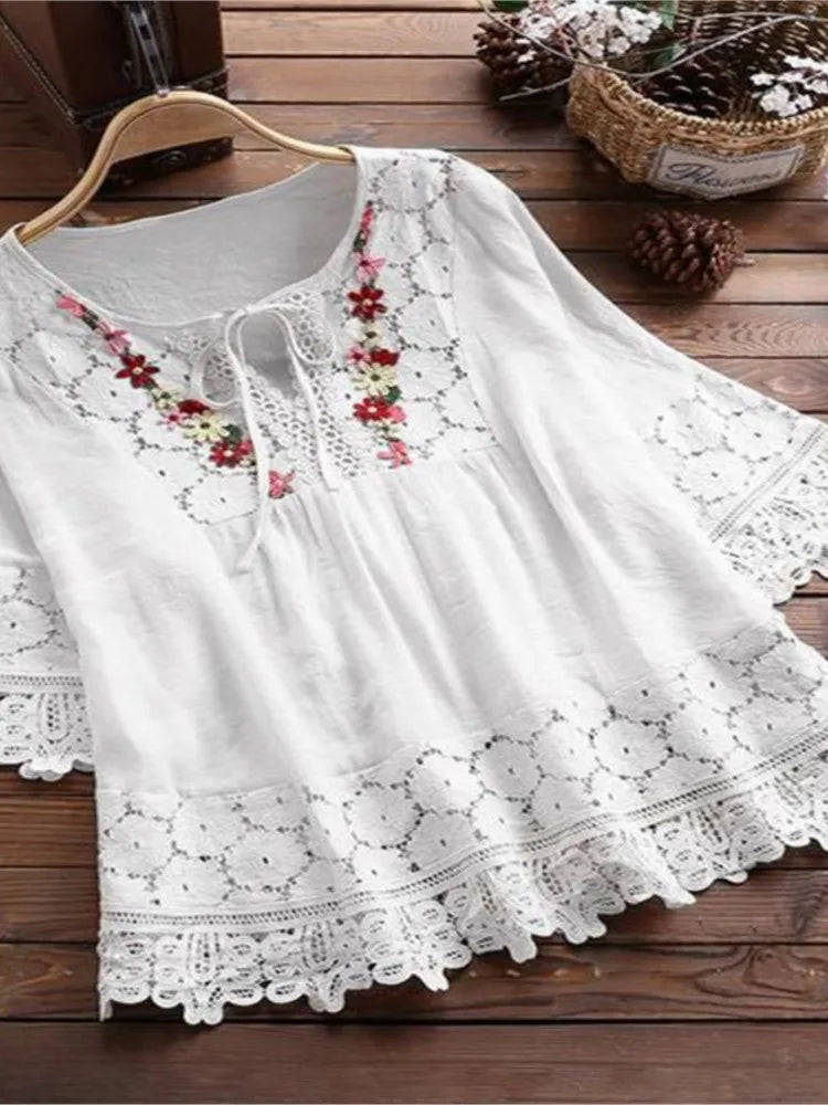 Maisie – Boho Embroidered Blouse