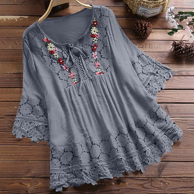 Maisie – Boho Embroidered Blouse